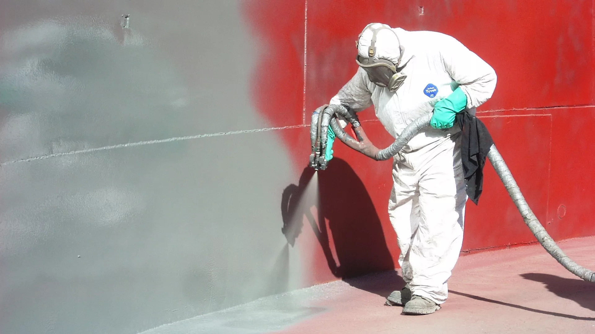 Industrial coating preparation with abrasive blasting