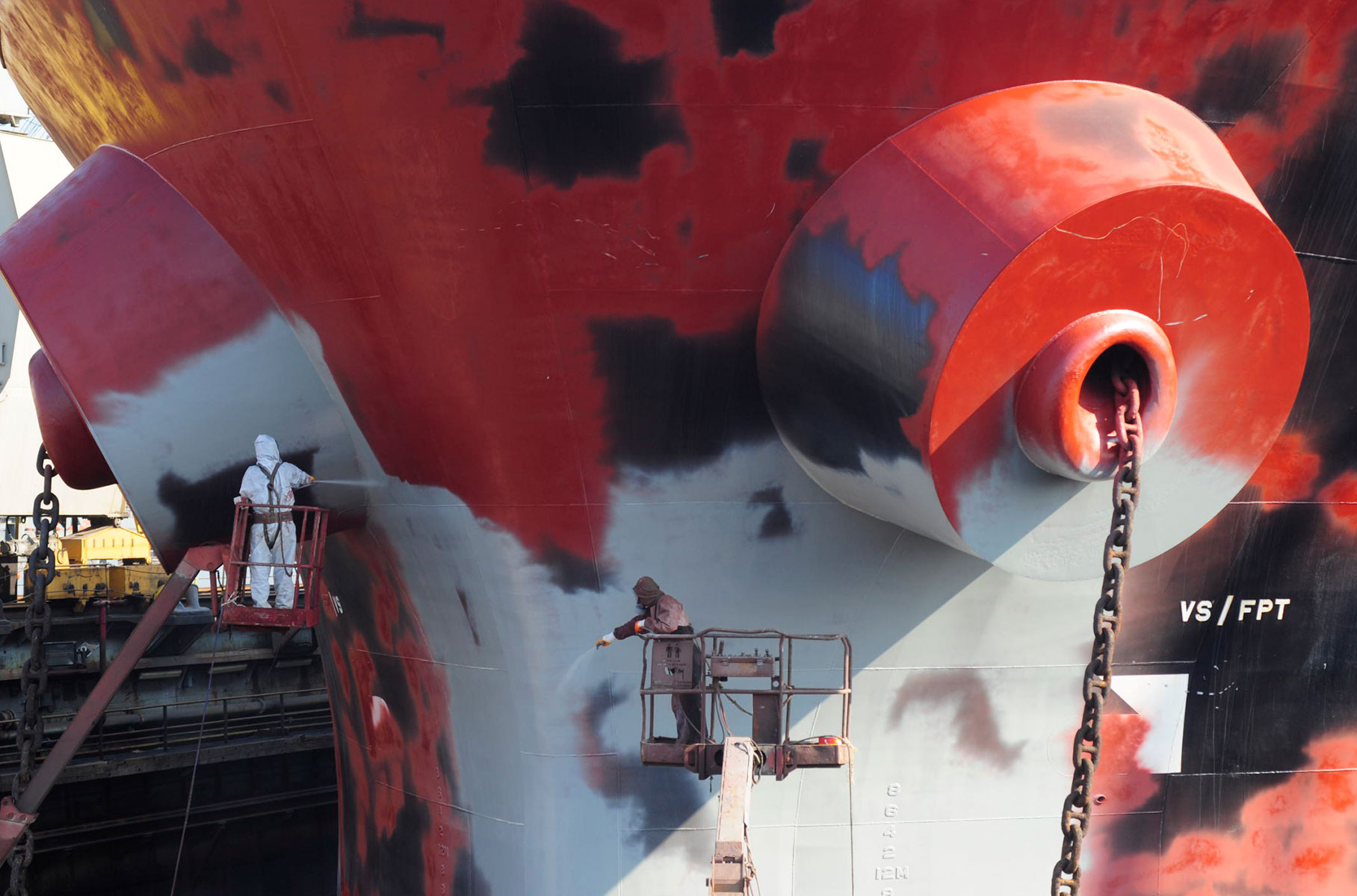 Shipyard industrial background